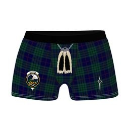 ScotsTee Shop Scottish Hutton Clan Crest Highland Kilt Sporran Tartan Boxer Briefs
