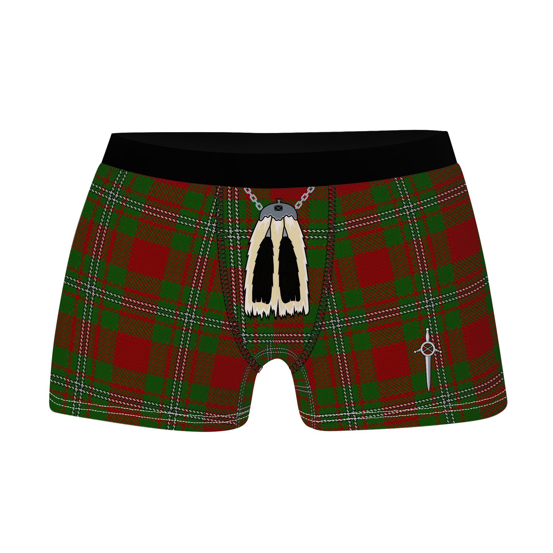 ScotsTee Shop Scottish Strange Clan Highland Kilt Sporran Tartan Boxer Briefs