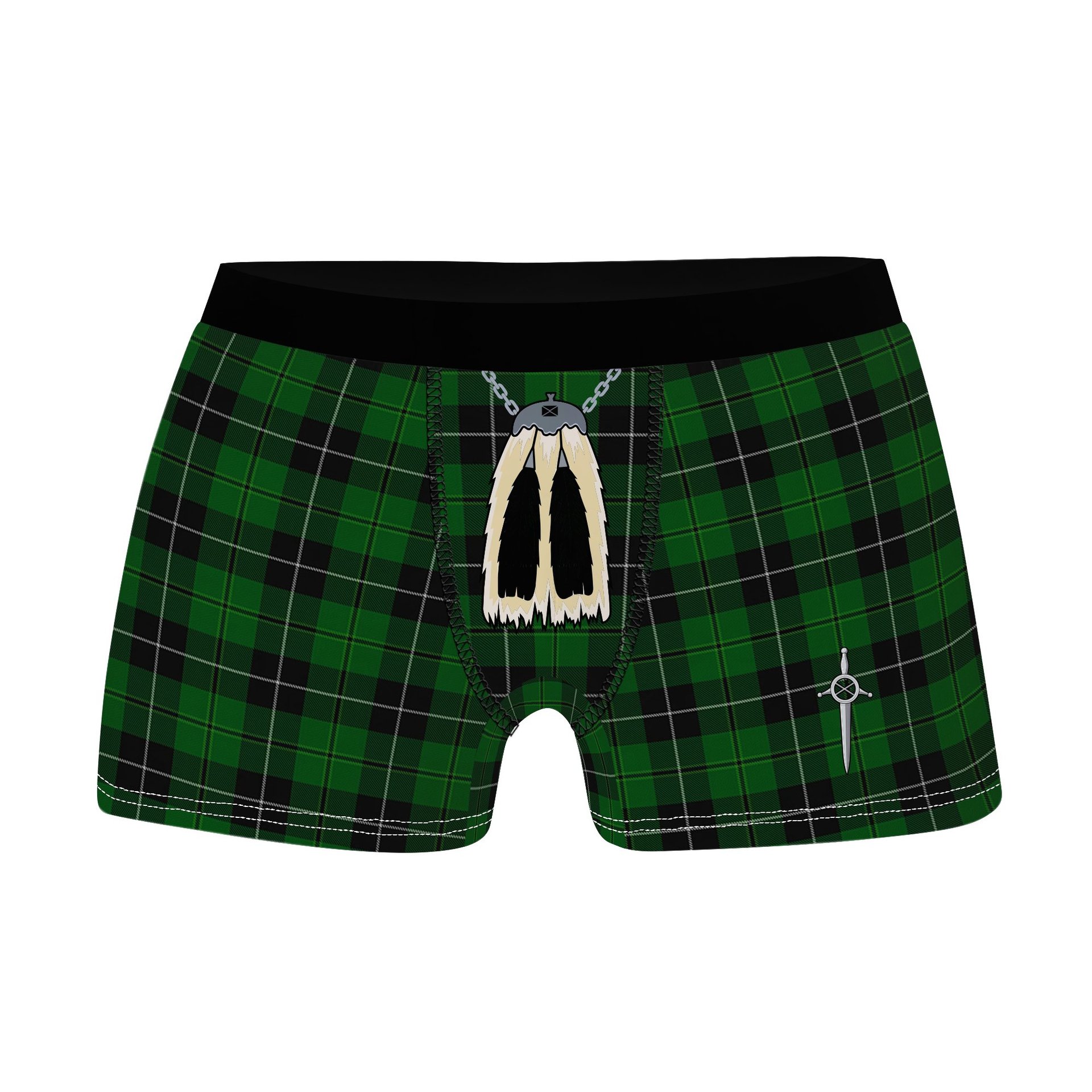 ScotsTee Shop Scottish Raeside Clan Highland Kilt Sporran Tartan Boxer Briefs
