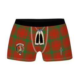 ScotsTee Shop Scottish MacQuarrie Ancient Clan Crest Highland Kilt Sporran Tartan Boxer Briefs