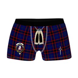 ScotsTee Shop Scottish Hume Modern Clan Crest Highland Kilt Sporran Tartan Boxer Briefs