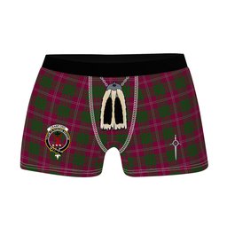 ScotsTee Shop Scottish Crawford Clan Crest Highland Kilt Sporran Tartan Boxer Briefs