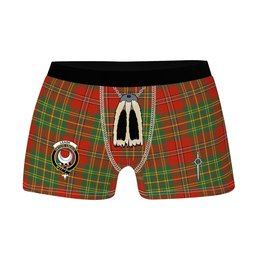 ScotsTee Shop Scottish Leask Ancient Clan Crest Highland Kilt Sporran Tartan Boxer Briefs