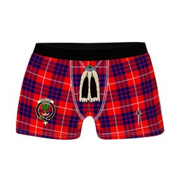 ScotsTee Shop Scottish Hamilton Modern Clan Crest Highland Kilt Sporran Tartan Boxer Briefs
