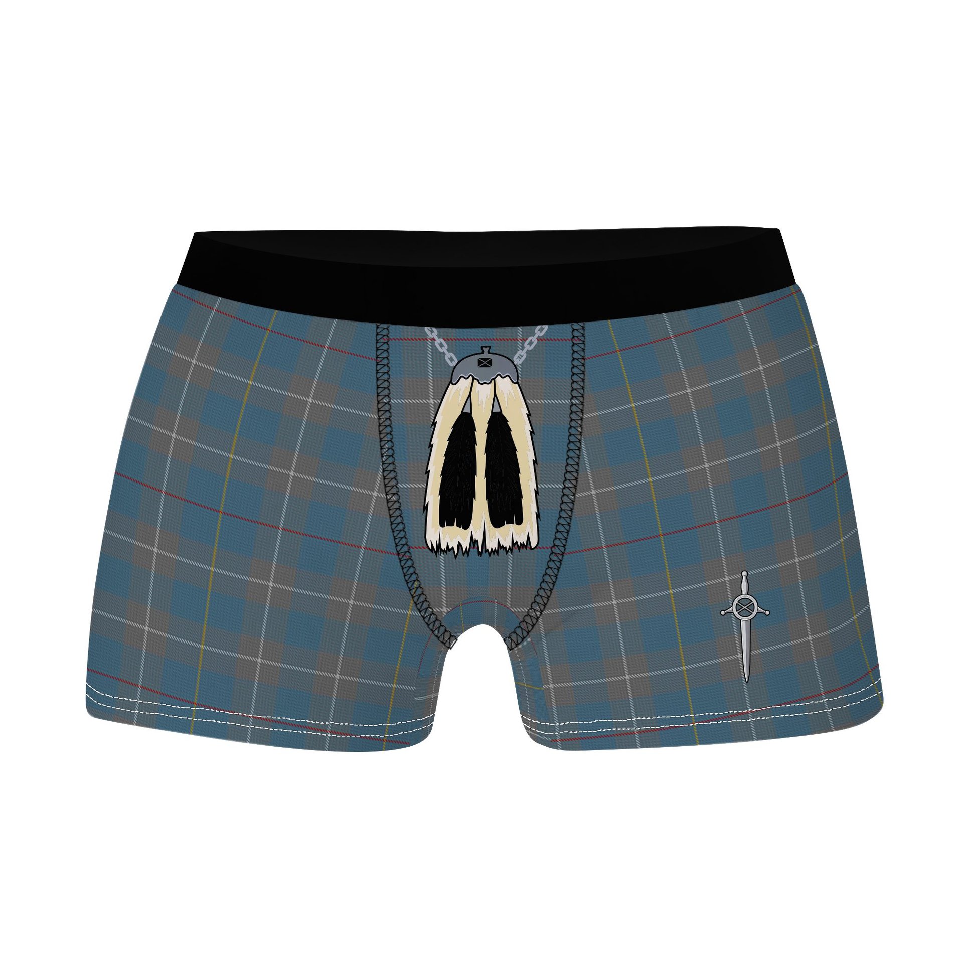 ScotsTee Shop Scottish McKerrell of Hillhouse Dress Clan Highland Kilt Sporran Tartan Boxer Briefs