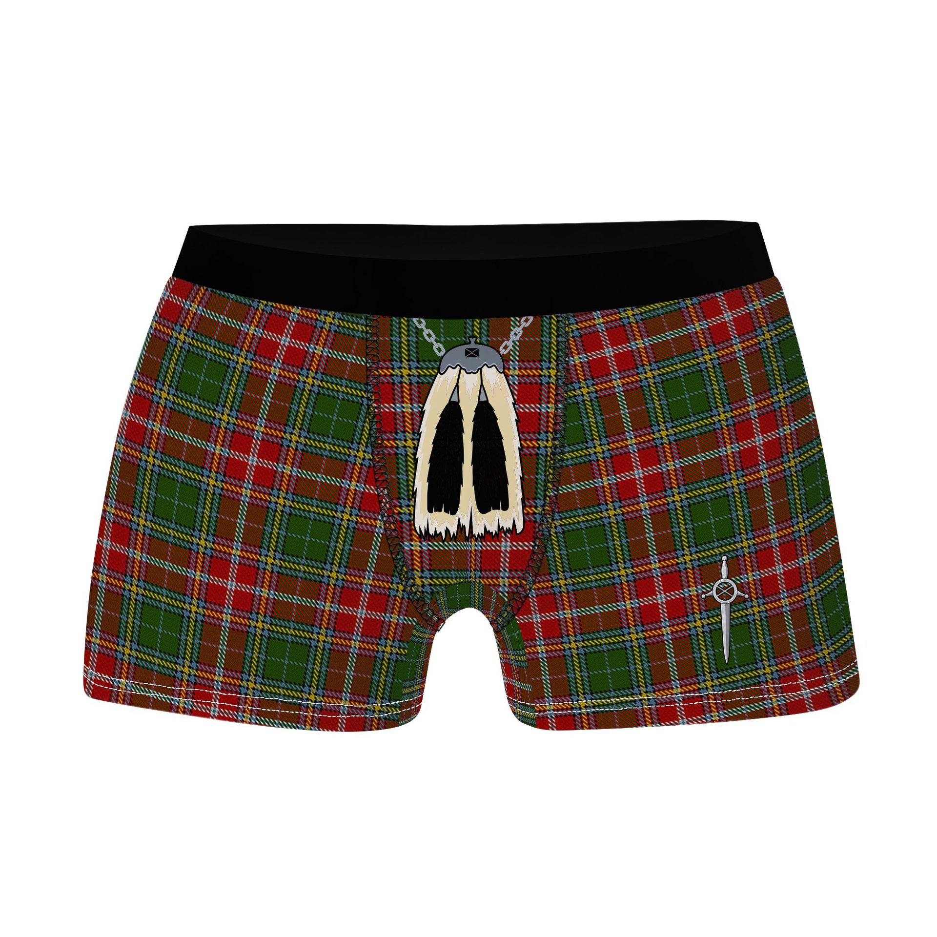 ScotsTee Shop Scottish MacWhirter Clan Highland Kilt Sporran Tartan Boxer Briefs