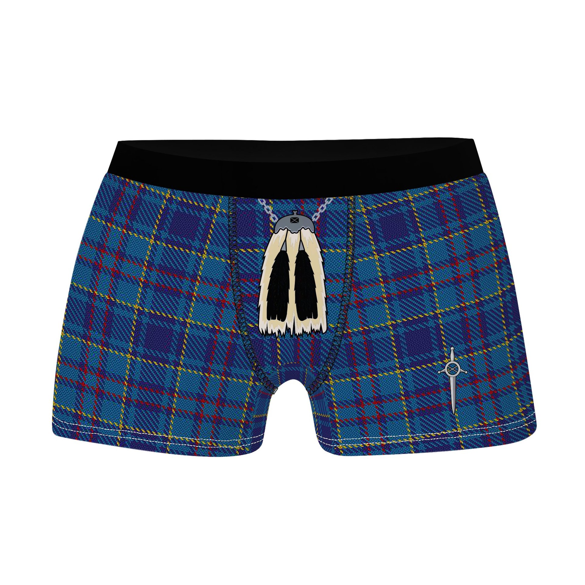 ScotsTee Shop Scottish Mercer Clan Highland Kilt Sporran Tartan Boxer Briefs