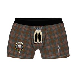ScotsTee Shop Scottish Kennedy Weathered Clan Crest Highland Kilt Sporran Tartan Boxer Briefs