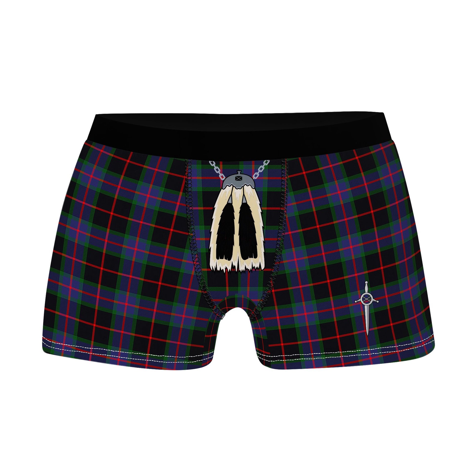 ScotsTee Shop Scottish Nairn Clan Highland Kilt Sporran Tartan Boxer Briefs