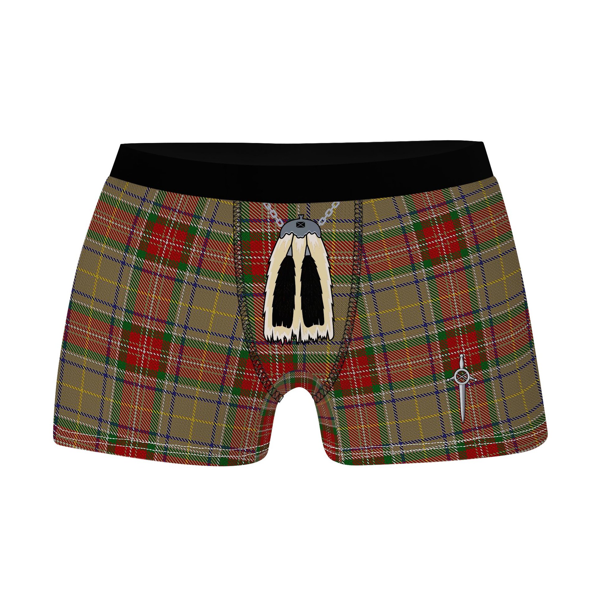 ScotsTee Shop Scottish Muirhead Old Clan Highland Kilt Sporran Tartan Boxer Briefs