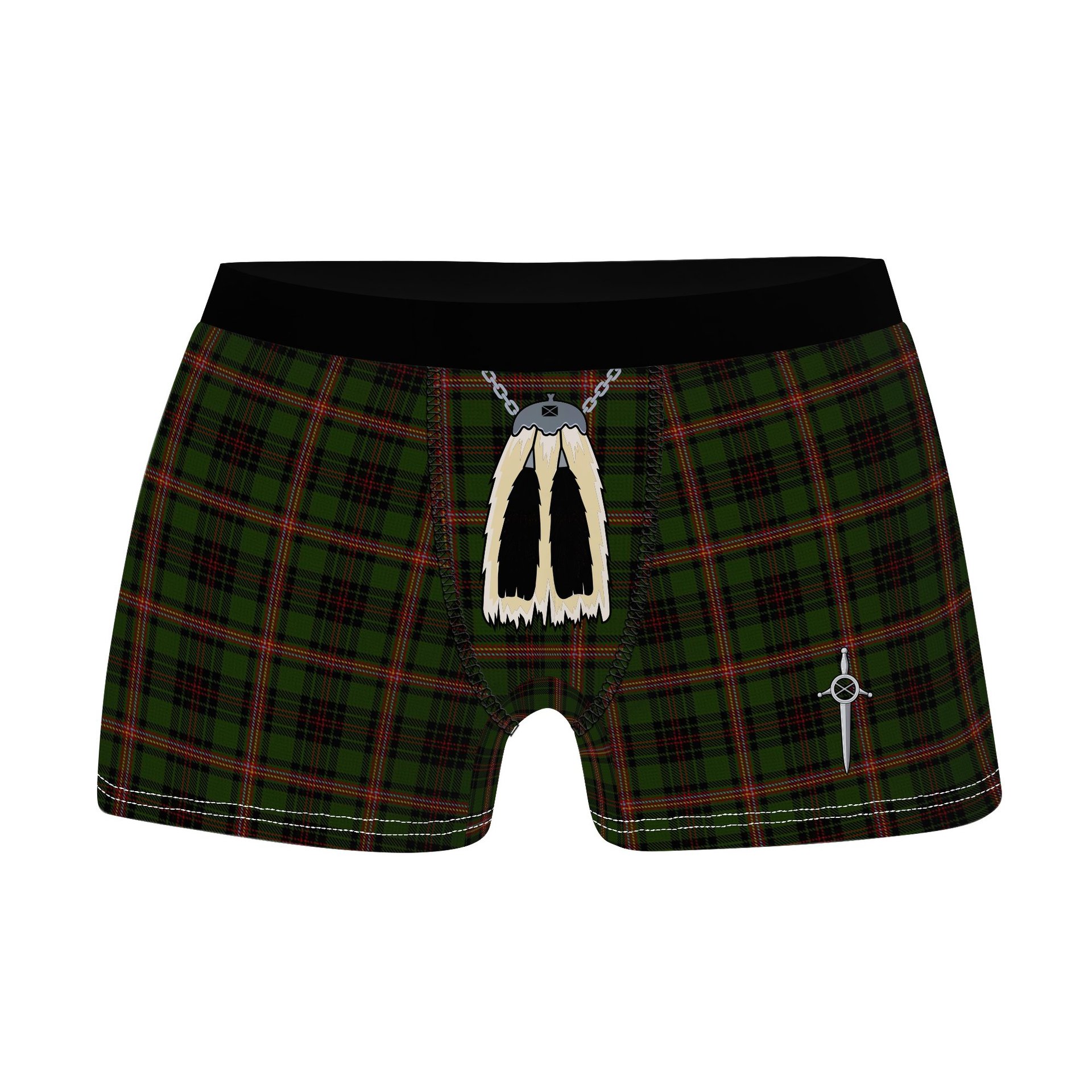 ScotsTee Shop Scottish Pilette of Kinnear Clan Highland Kilt Sporran Tartan Boxer Briefs