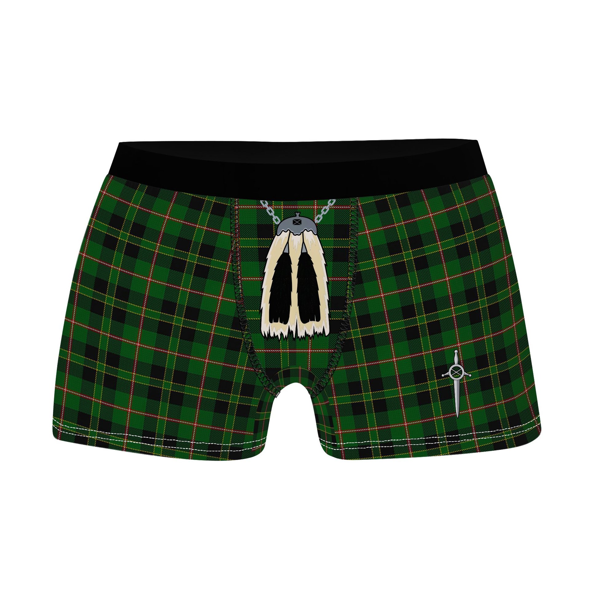 ScotsTee Shop Scottish Merwe Clan Highland Kilt Sporran Tartan Boxer Briefs
