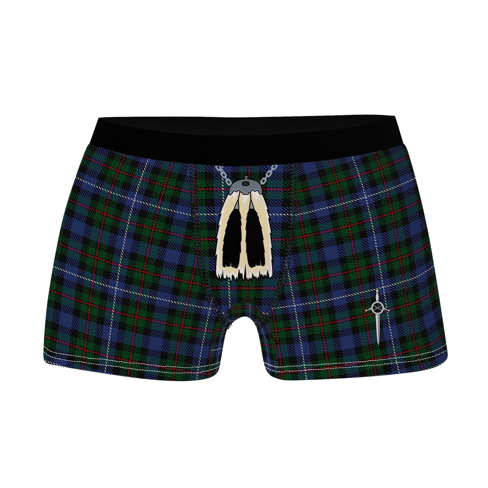 ScotsTee Shop Scottish Robertson Hunting Clan Highland Kilt Sporran Tartan Boxer Briefs