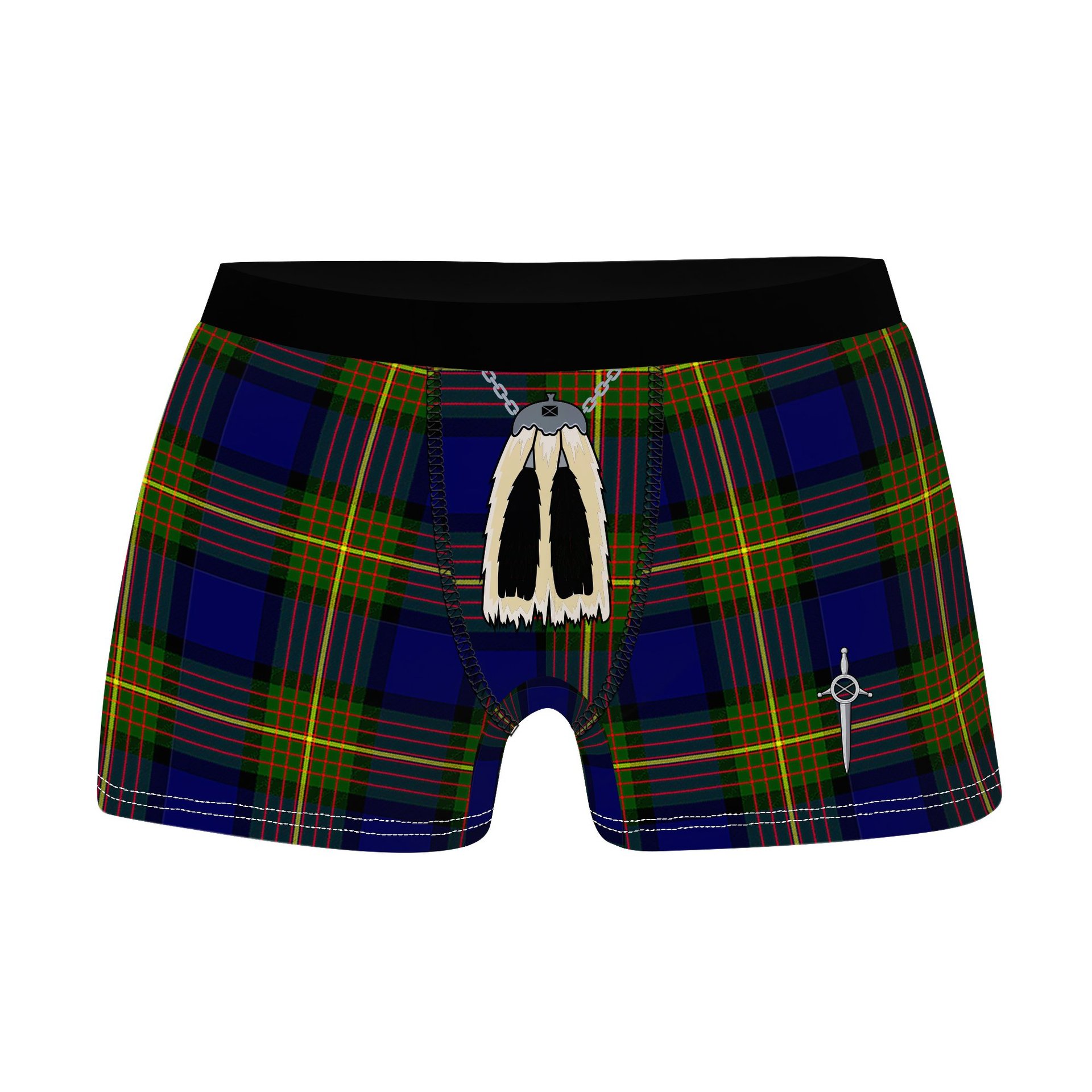 ScotsTee Shop Scottish Moore Clan Highland Kilt Sporran Tartan Boxer Briefs