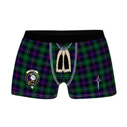 ScotsTee Shop Scottish Calder Modern Clan Crest Highland Kilt Sporran Tartan Boxer Briefs