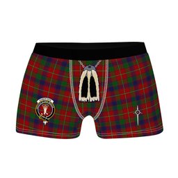 ScotsTee Shop Scottish Robertson White line Clan Crest Highland Kilt Sporran Tartan Boxer Briefs