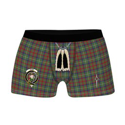 ScotsTee Shop Scottish Shaw Green Modern Clan Crest Highland Kilt Sporran Tartan Boxer Briefs