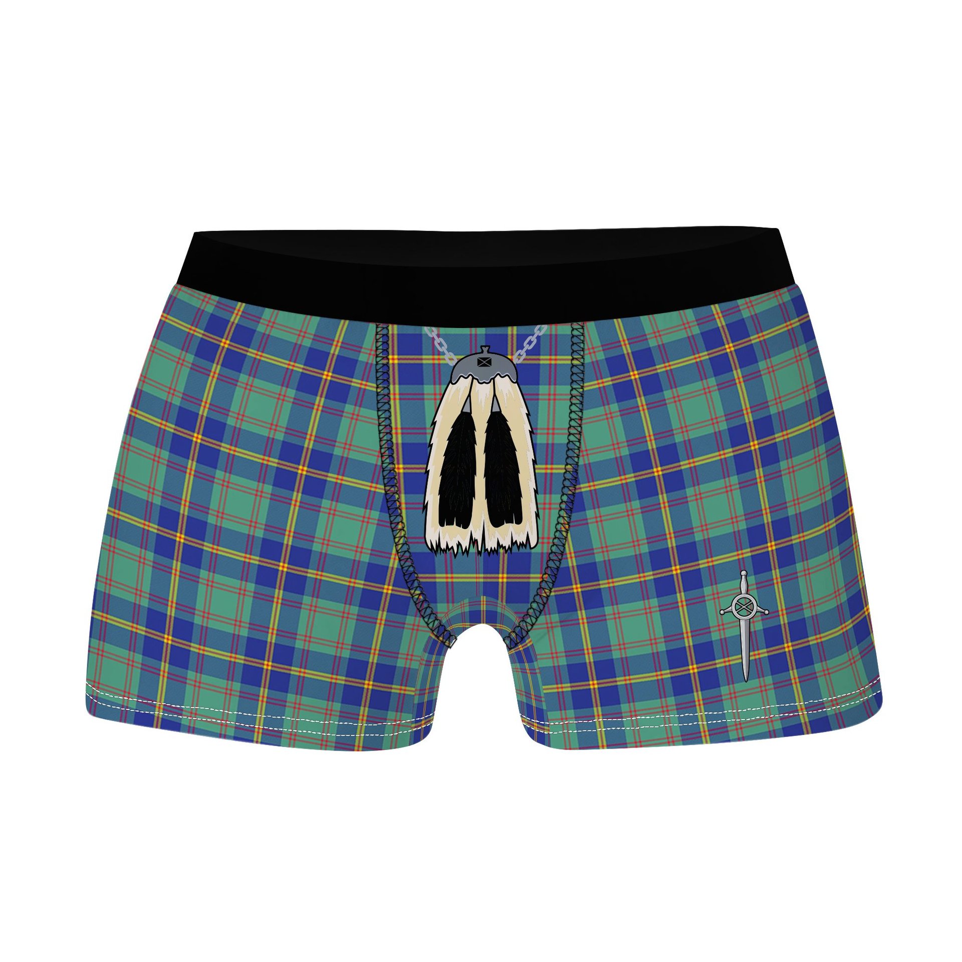 ScotsTee Shop Scottish US Marine Clan Highland Kilt Sporran Tartan Boxer Briefs