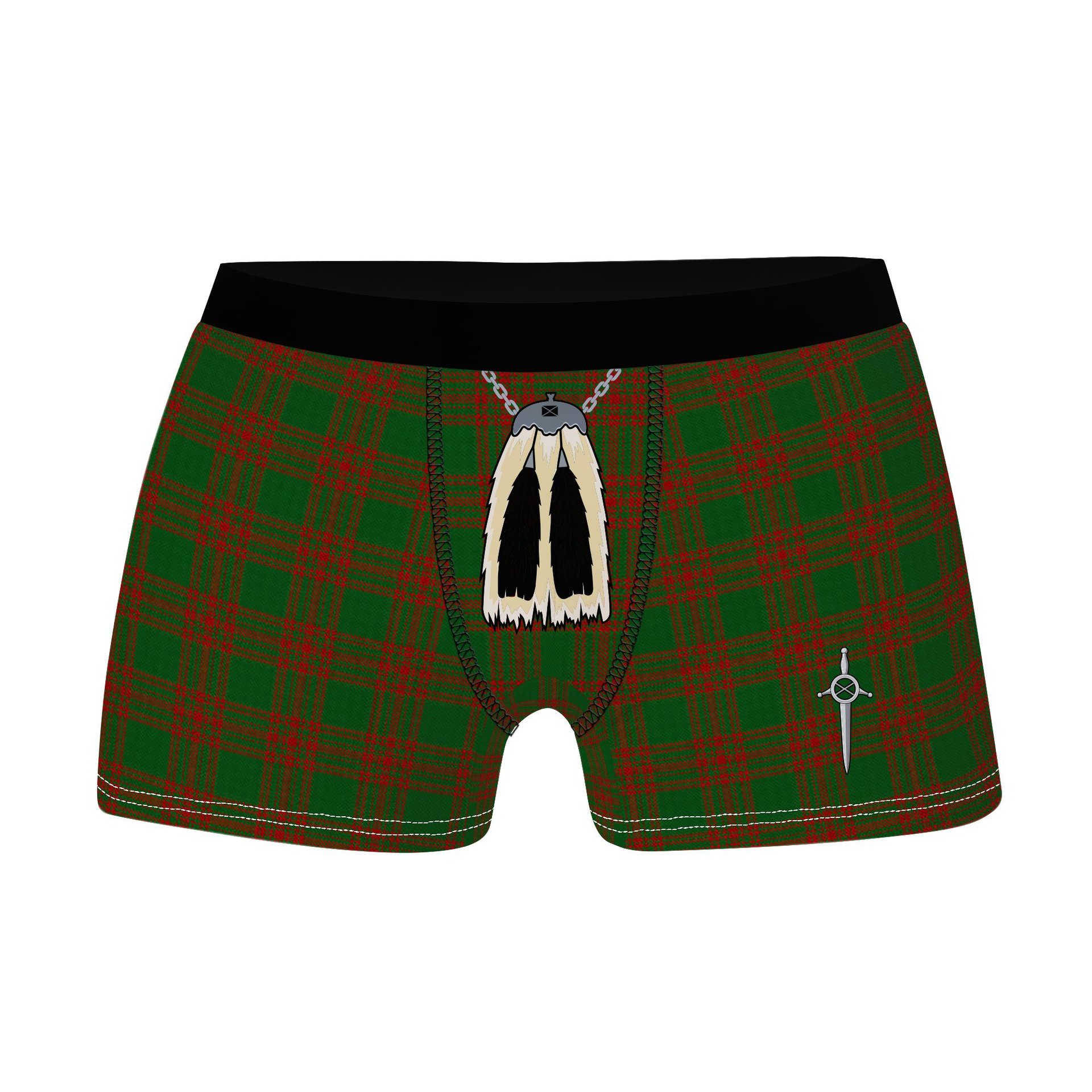 ScotsTee Shop Scottish Menzies Clan Highland Kilt Sporran Tartan Boxer Briefs