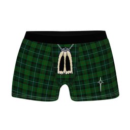 ScotsTee Shop Scottish McCandlish Hunting Green Clan Highland Kilt Sporran Tartan Boxer Briefs
