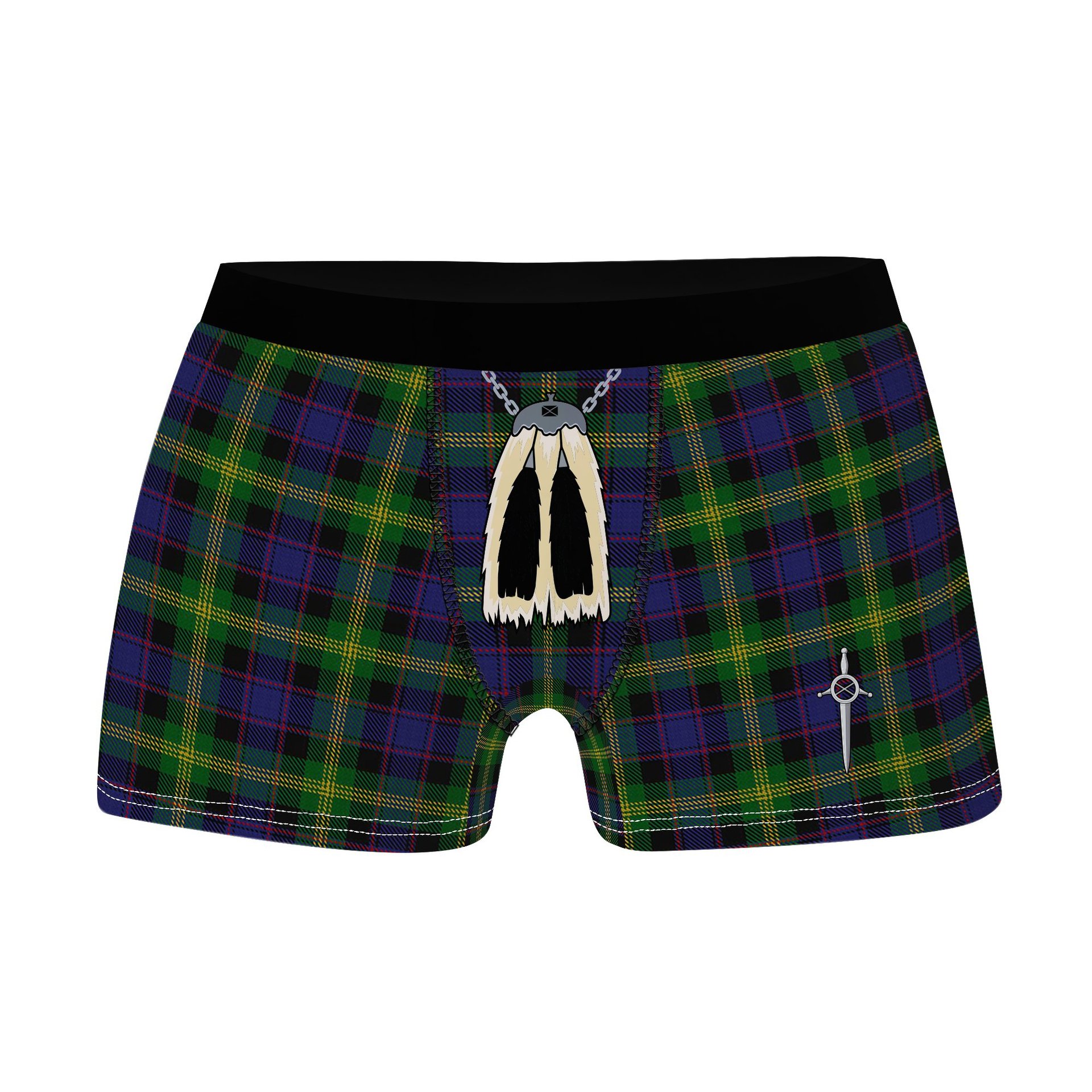 ScotsTee Shop Scottish Watson Clan Highland Kilt Sporran Tartan Boxer Briefs