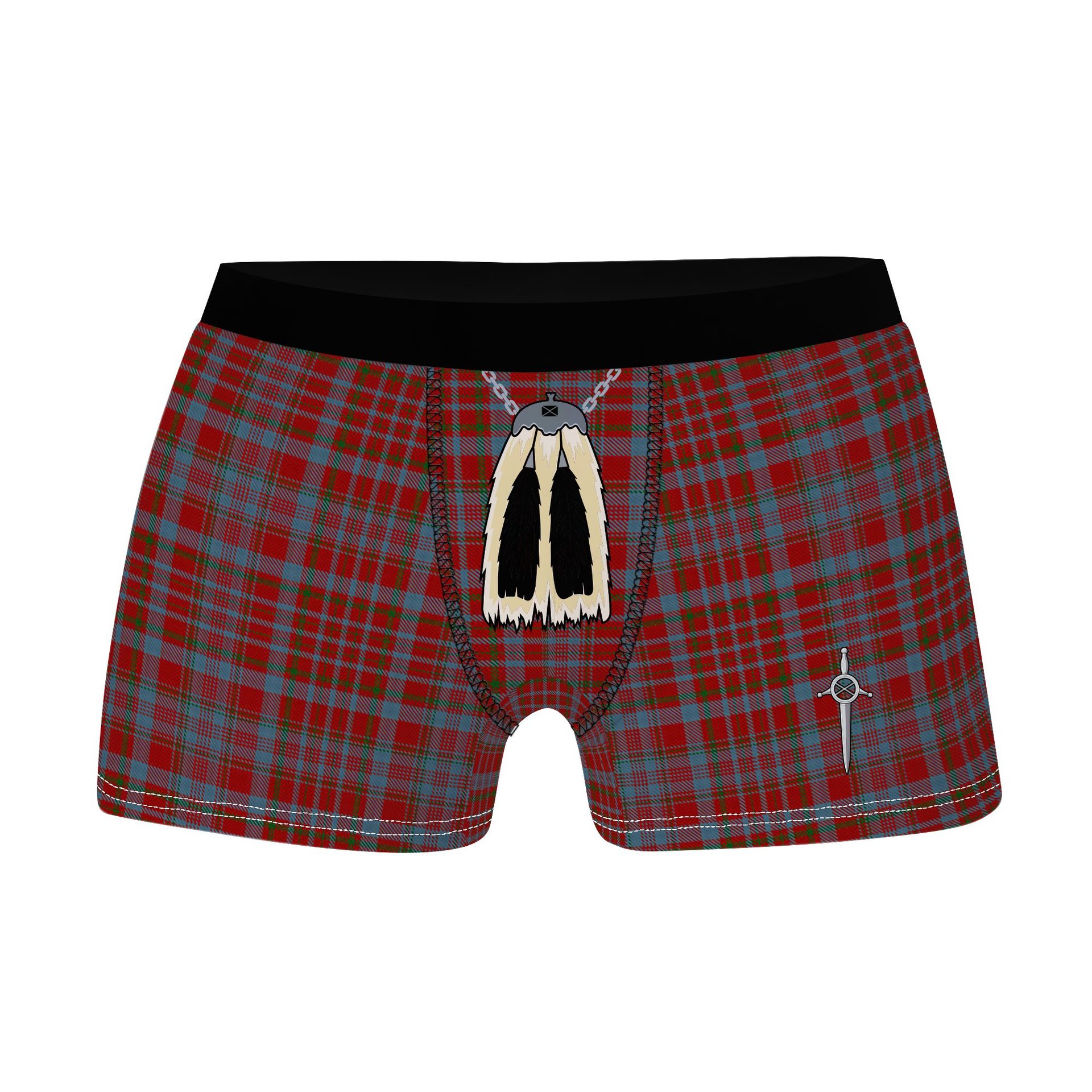 ScotsTee Shop Scottish Murray of Polmaise Clan Highland Kilt Sporran Tartan Boxer Briefs