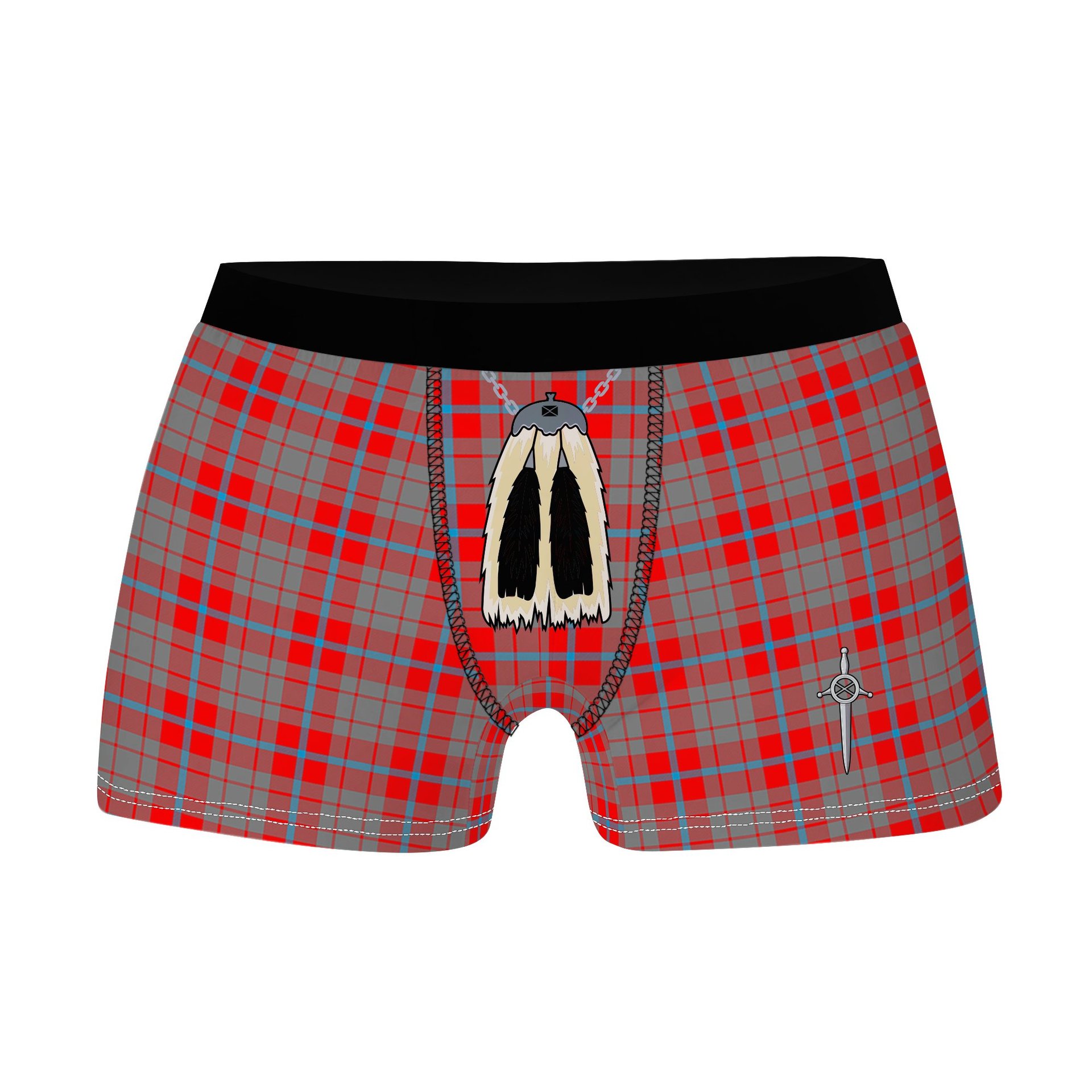 ScotsTee Shop Scottish Moubray Clan Highland Kilt Sporran Tartan Boxer Briefs