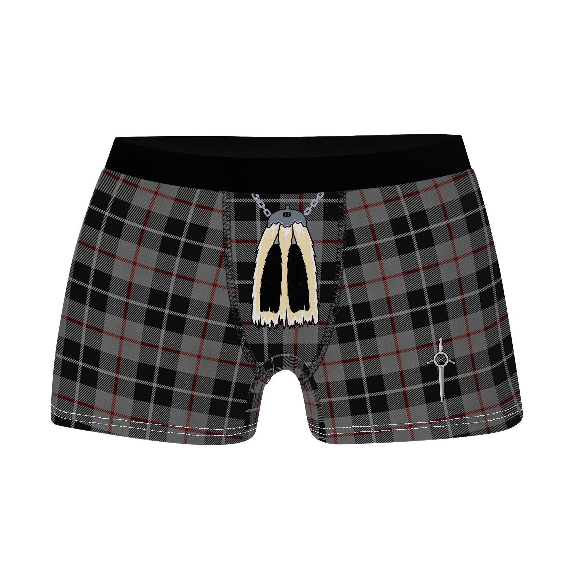 ScotsTee Shop Scottish Thomson Grey Clan Highland Kilt Sporran Tartan Boxer Briefs