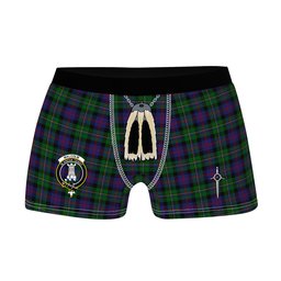 ScotsTee Shop Scottish Malcolm Clan Crest Highland Kilt Sporran Tartan Boxer Briefs