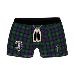 ScotsTee Shop Scottish Malcolm Clan Crest Highland Kilt Sporran Tartan Boxer Briefs