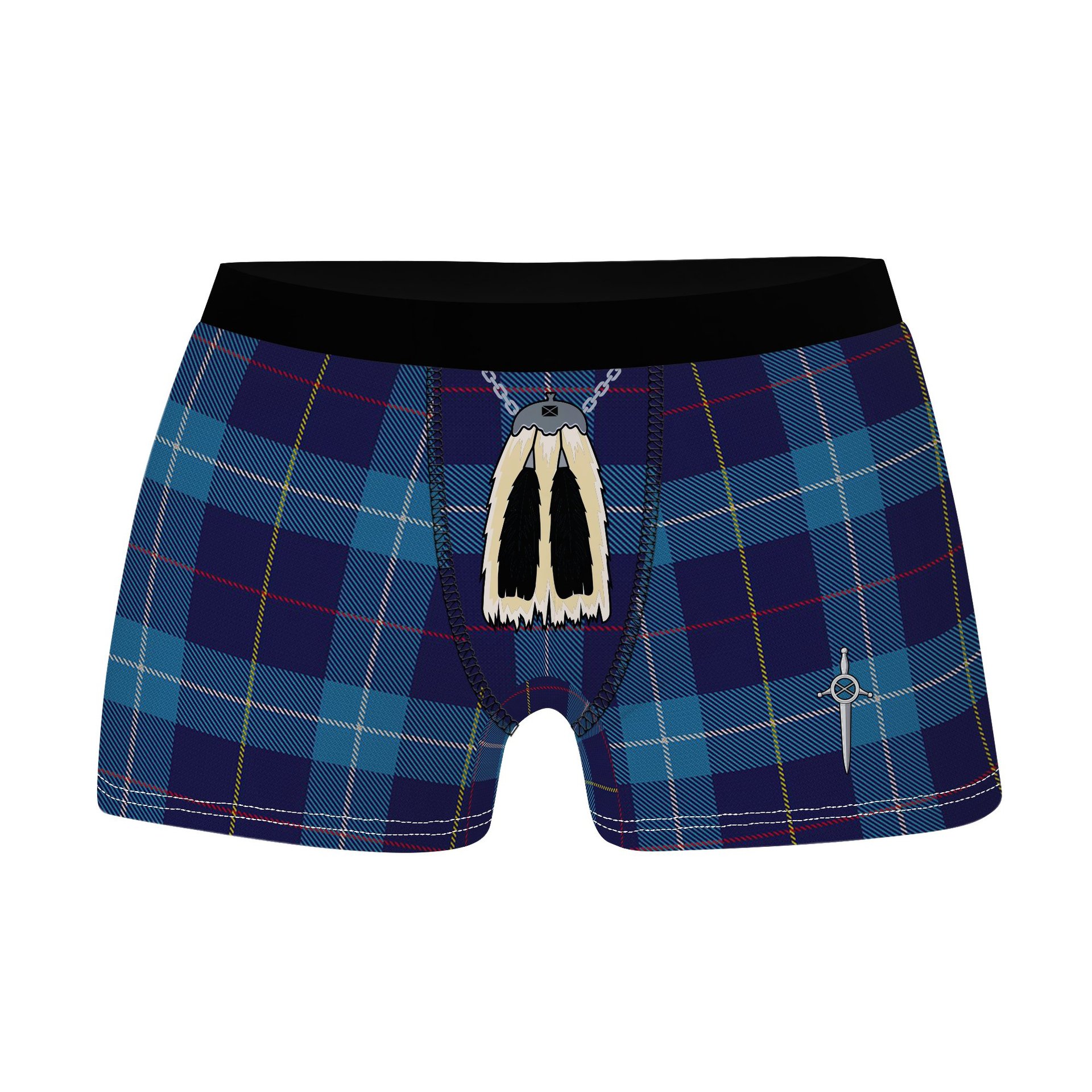 ScotsTee Shop Scottish McKerrell of Hillhouse Clan Highland Kilt Sporran Tartan Boxer Briefs