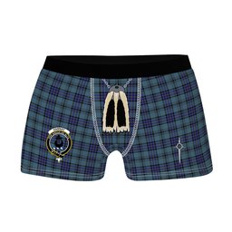 ScotsTee Shop Scottish Hannay Blue Clan Crest Highland Kilt Sporran Tartan Boxer Briefs
