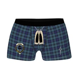 ScotsTee Shop Scottish Hannay Blue Clan Crest Highland Kilt Sporran Tartan Boxer Briefs
