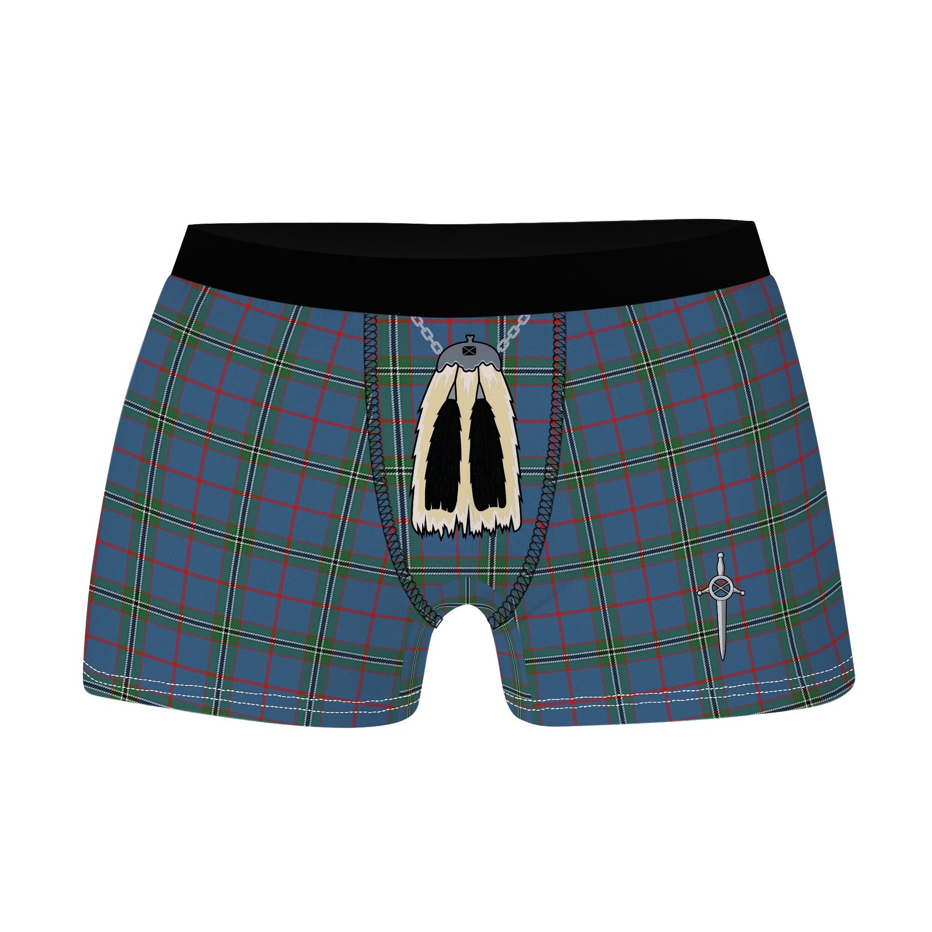 ScotsTee Shop Scottish Norris (Norreys) Modern Clan Highland Kilt Sporran Tartan Boxer Briefs
