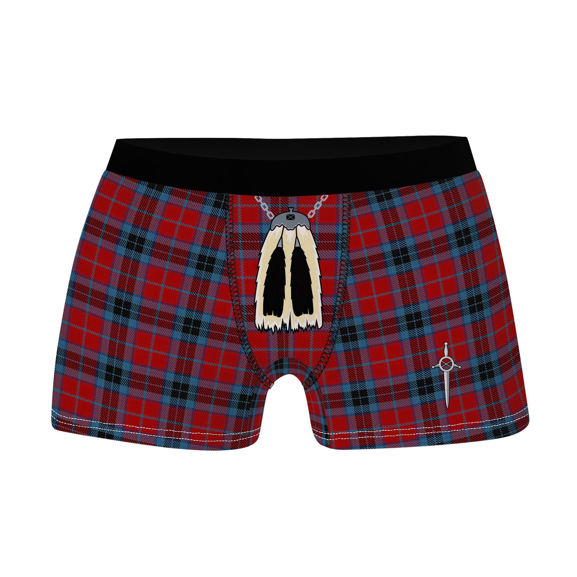 ScotsTee Shop Scottish MacTavish Clan Highland Kilt Sporran Tartan Boxer Briefs