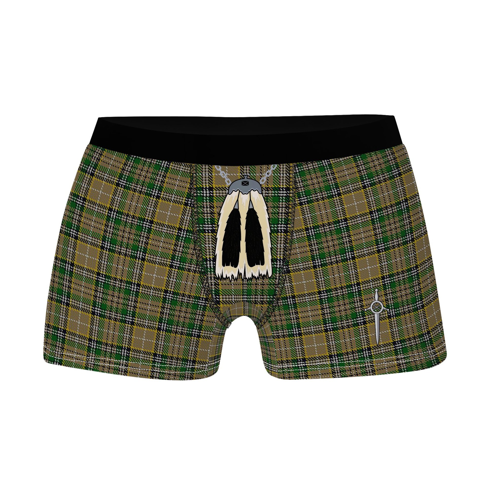 ScotsTee Shop Scottish O_Farrell Clan Highland Kilt Sporran Tartan Boxer Briefs