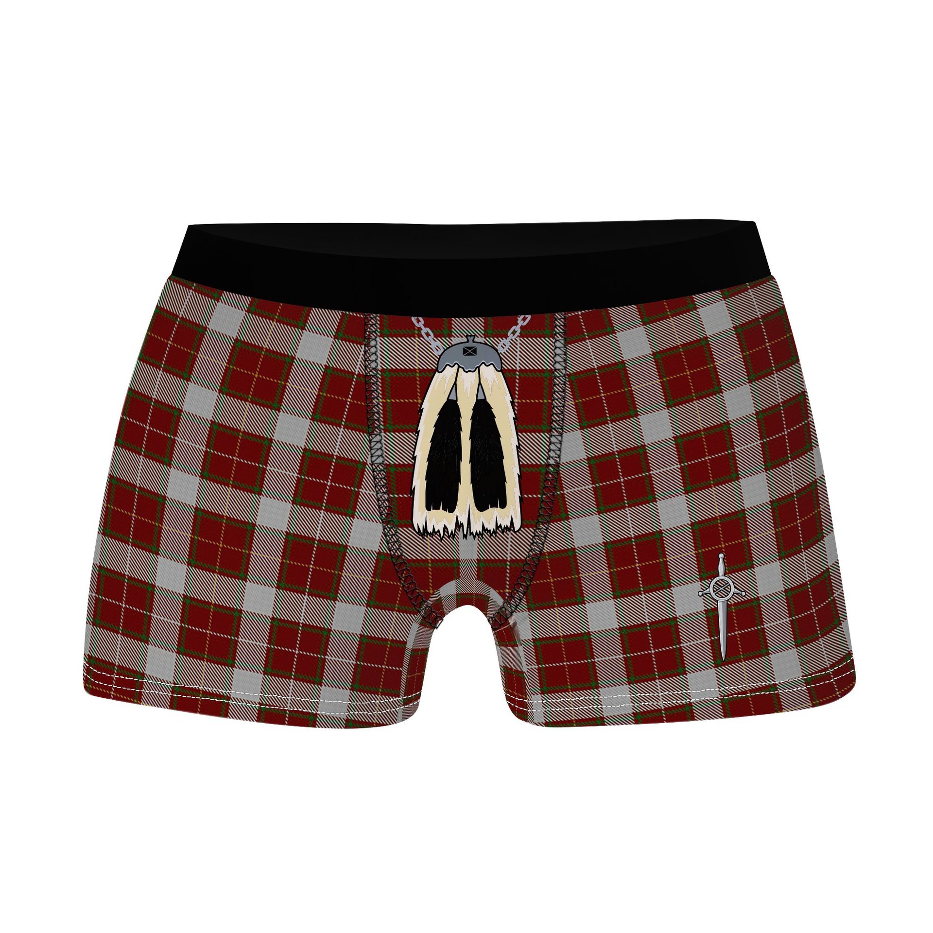 ScotsTee Shop Scottish MacPhee Dress Clan Highland Kilt Sporran Tartan Boxer Briefs