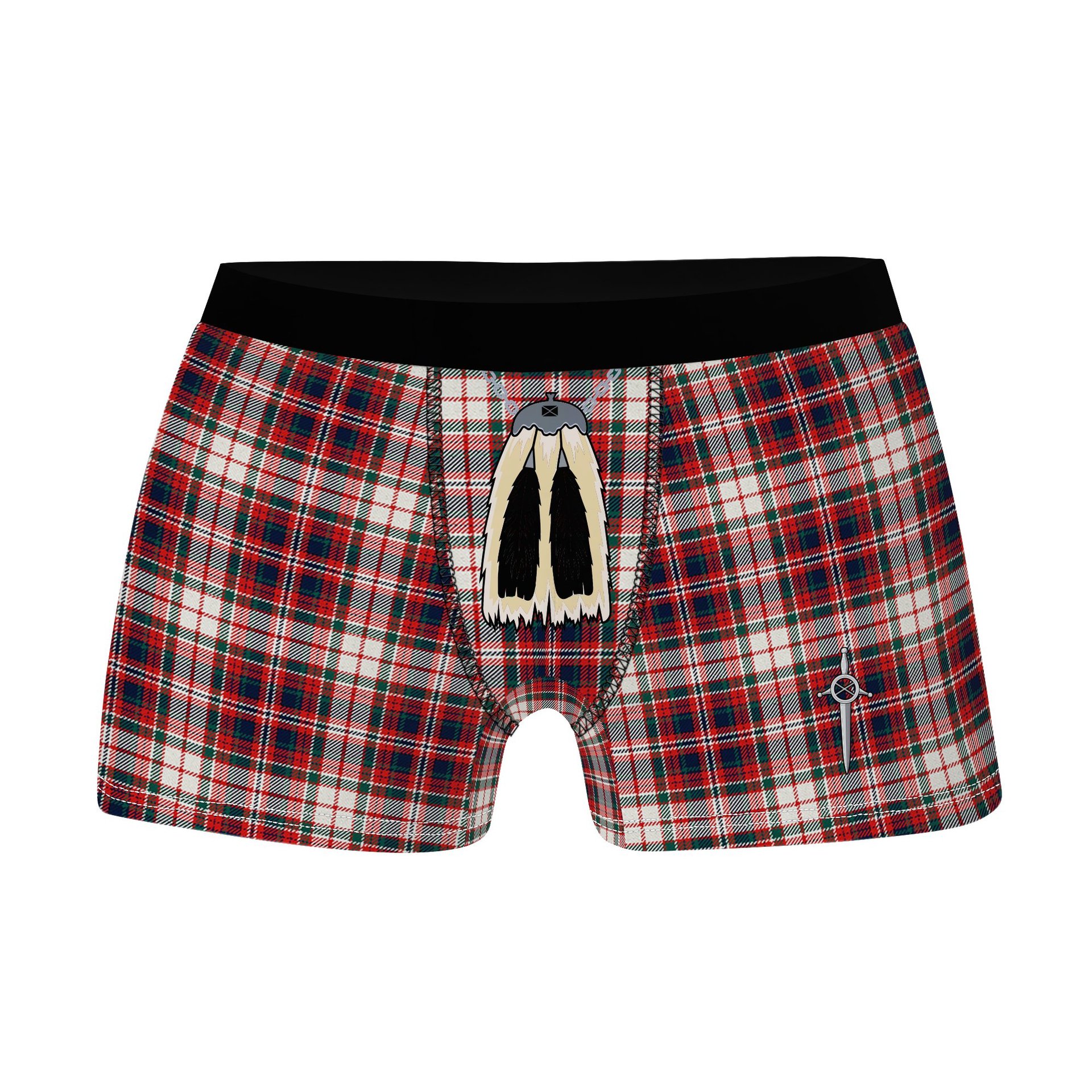 ScotsTee Shop Scottish McFarland Dress Modern Clan Highland Kilt Sporran Tartan Boxer Briefs