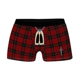 ScotsTee Shop Scottish MacQueen Clan Highland Kilt Sporran Tartan Boxer Briefs