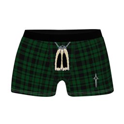 ScotsTee Shop Scottish Menzies Green Clan Highland Kilt Sporran Tartan Boxer Briefs