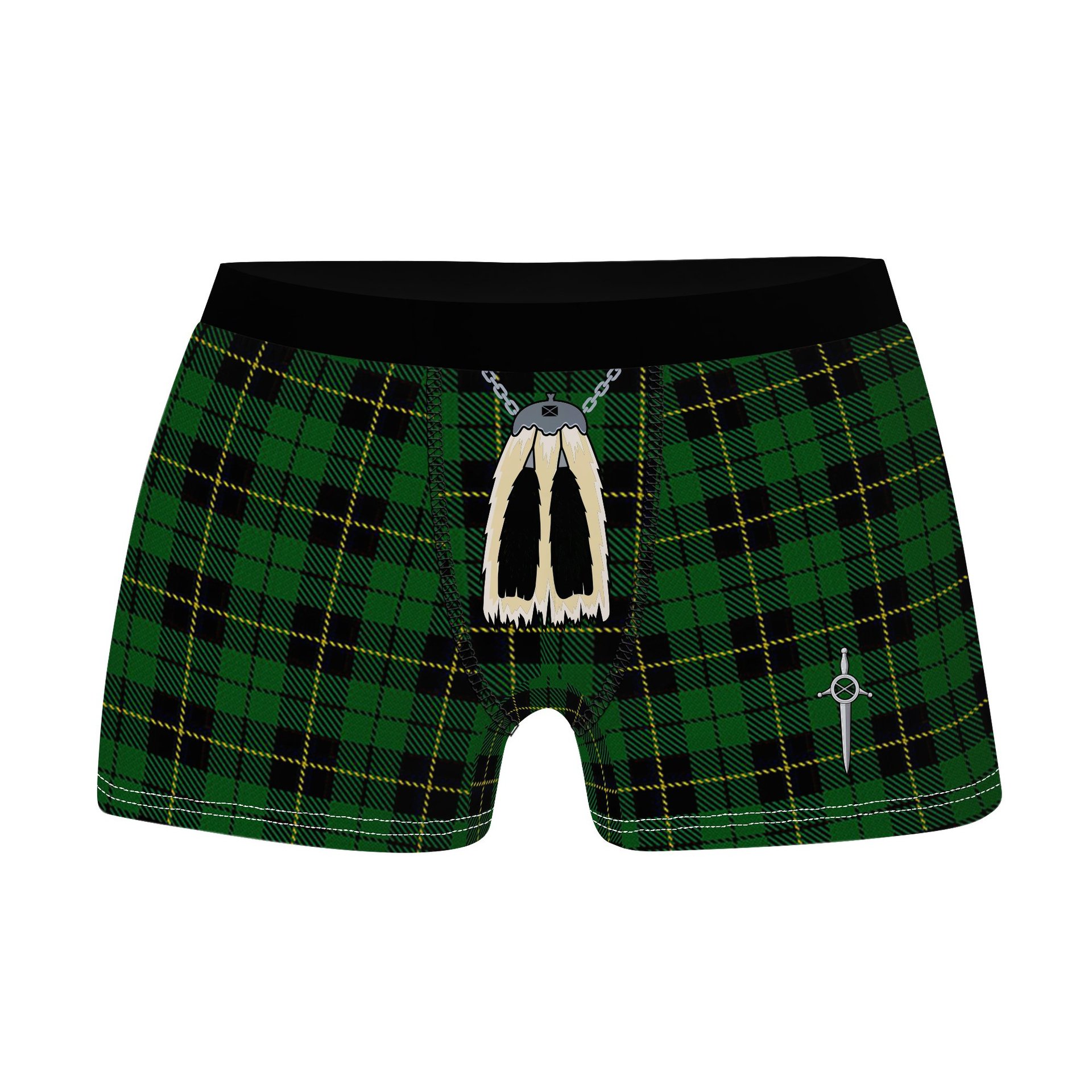 ScotsTee Shop Scottish Wallace Hunting Clan Highland Kilt Sporran Tartan Boxer Briefs