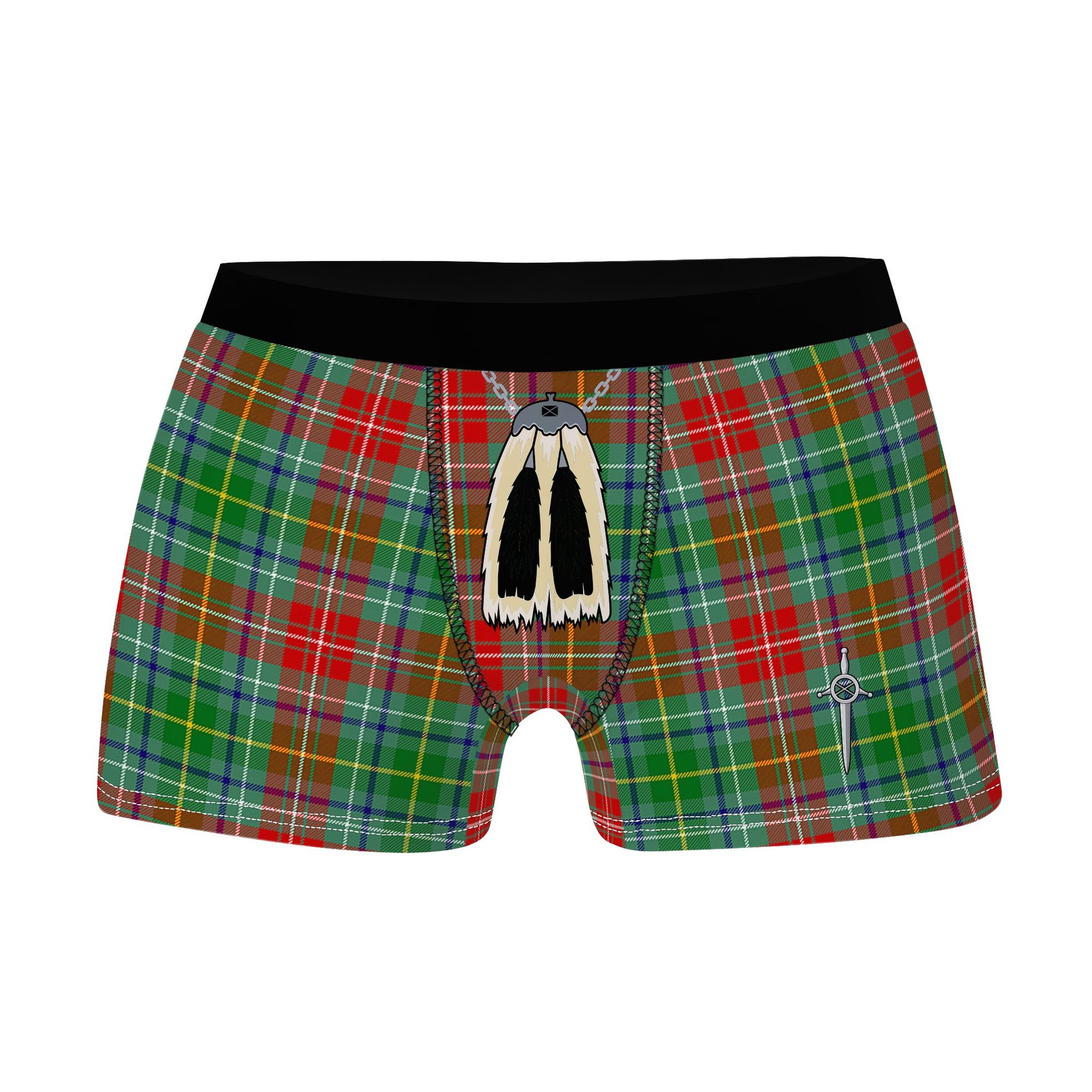 ScotsTee Shop Scottish Muirhead SC Clan Highland Kilt Sporran Tartan Boxer Briefs