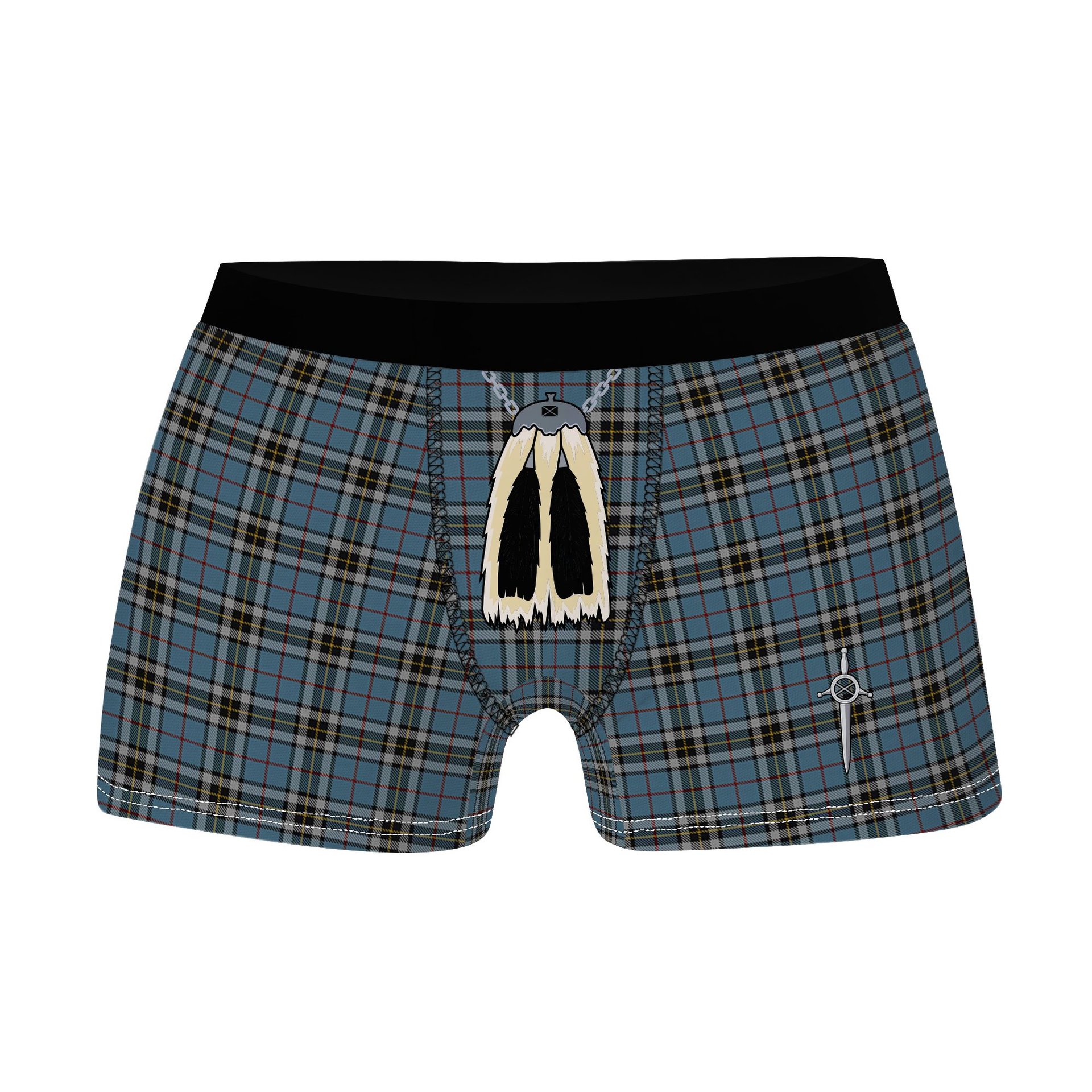 ScotsTee Shop Scottish MacTavish Dress Clan Highland Kilt Sporran Tartan Boxer Briefs