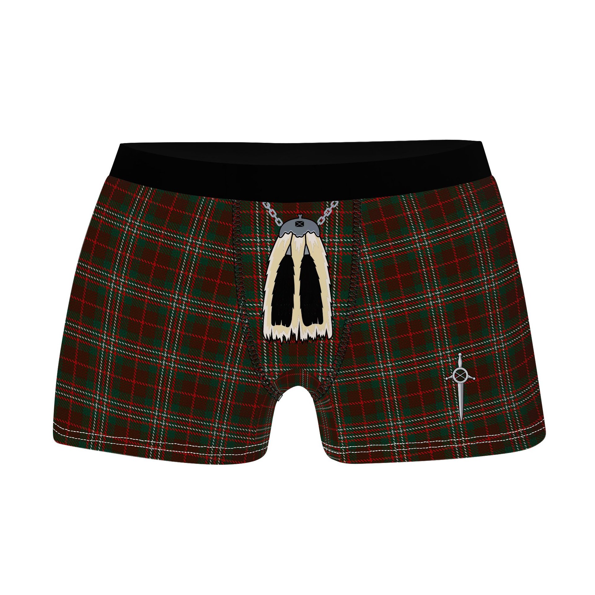 ScotsTee Shop Scottish Scott Hunting Clan Highland Kilt Sporran Tartan Boxer Briefs