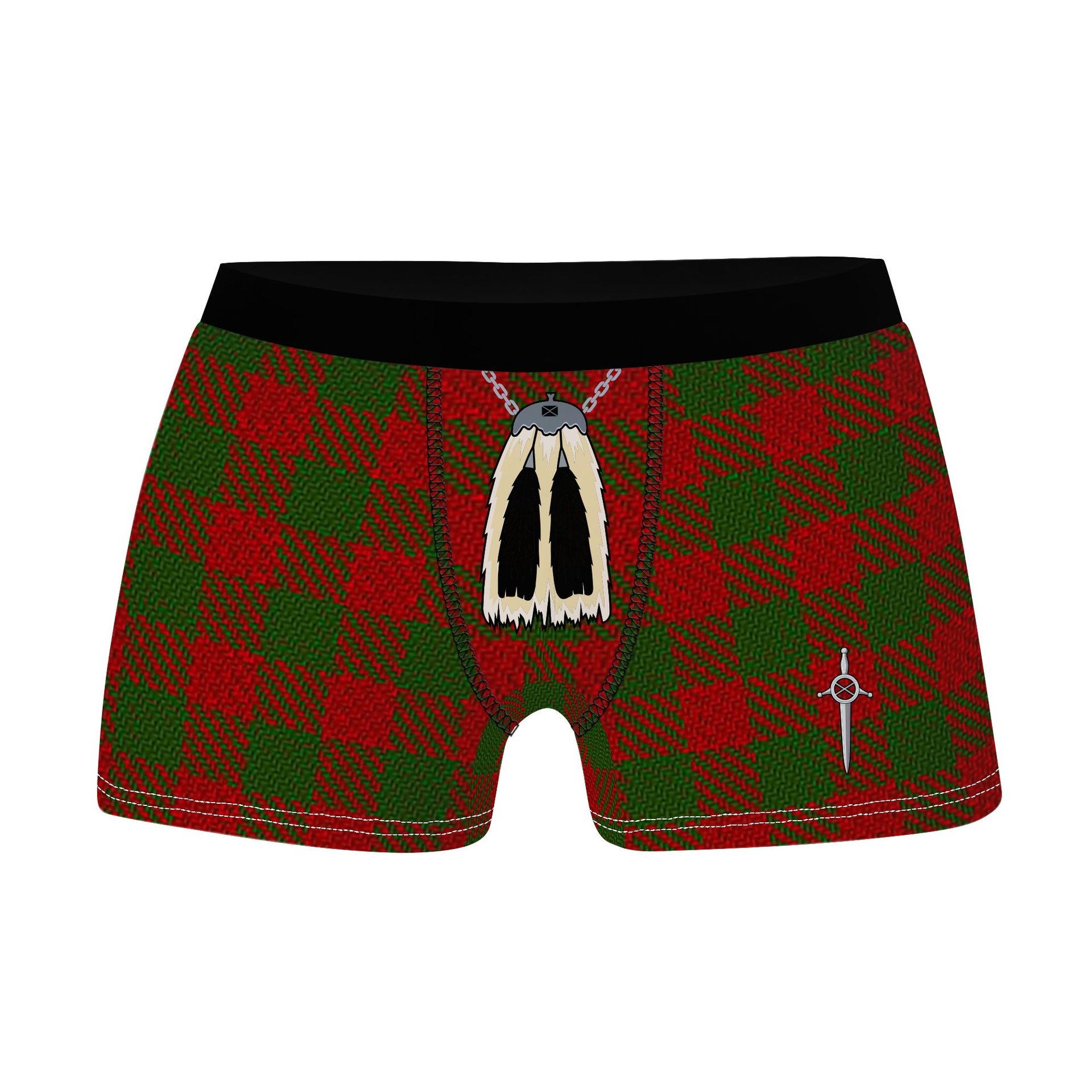 ScotsTee Shop Scottish Wilsons 099 Clan Highland Kilt Sporran Tartan Boxer Briefs