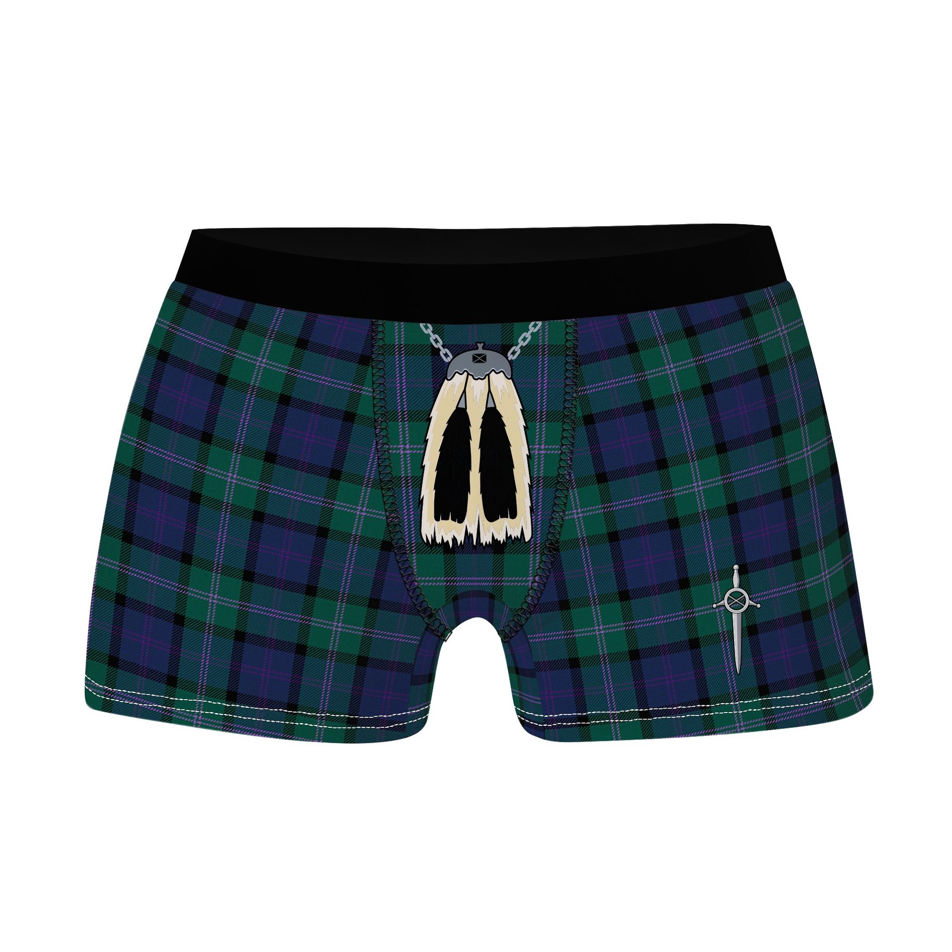 ScotsTee Shop Scottish Thompson Modern Clan Highland Kilt Sporran Tartan Boxer Briefs