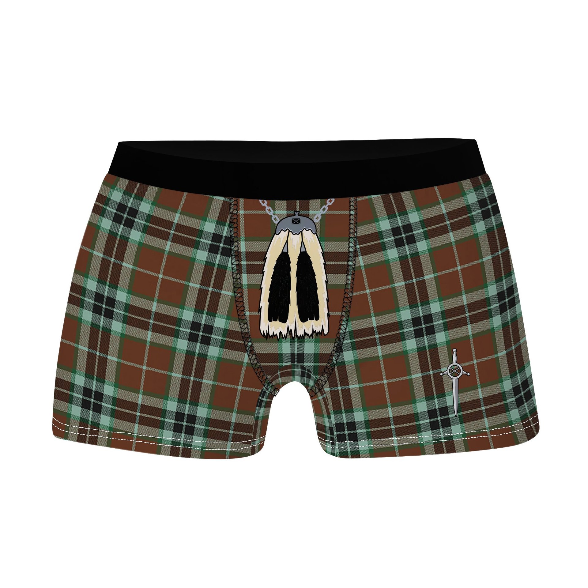 ScotsTee Shop Scottish Thomson Hunting Modern Clan Highland Kilt Sporran Tartan Boxer Briefs