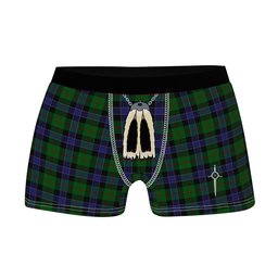 ScotsTee Shop Scottish Ogilvie of Inverarity VS 2 Clan Highland Kilt Sporran Tartan Boxer Briefs