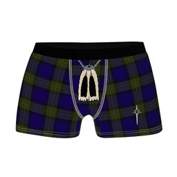 ScotsTee Shop Scottish Minnick Clan Highland Kilt Sporran Tartan Boxer Briefs