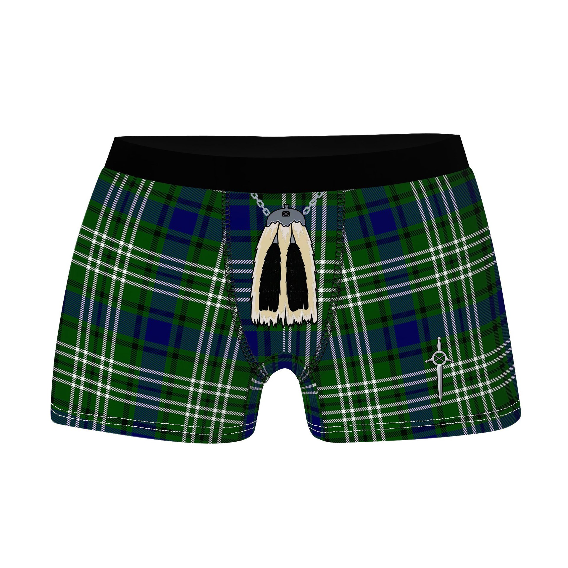 ScotsTee Shop Scottish Mow Clan Highland Kilt Sporran Tartan Boxer Briefs